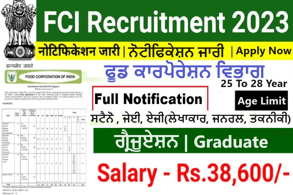 FCI Recruitment 2023